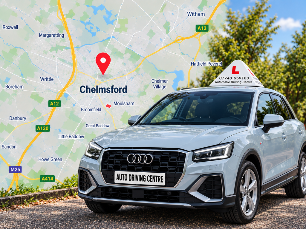 auto driving centre learner vehicle chelmsford graphic